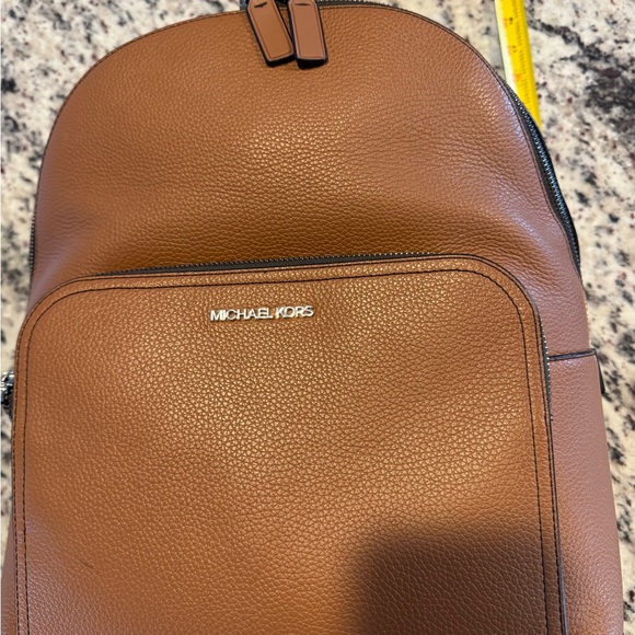 Michael Kors Tan Leather Men's Backpack - Picture 6 of 7